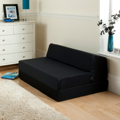 Double Chair Bed in Black