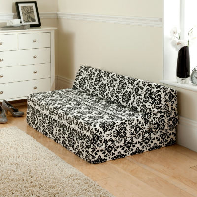 Double Chair Bed in Black and White