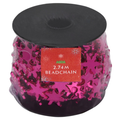 ASDA Snowflake Beads - Pink, Brights