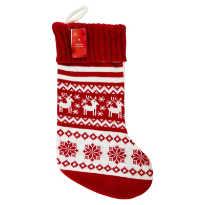 ASDA Christmas Scandinavian Stocking, Red