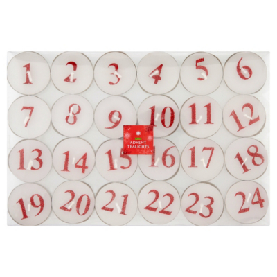 ASDA Advent Tealights, Red