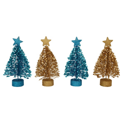 ASDA Mini Trees Gold, Gold