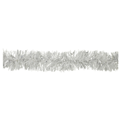 ASDA Luxury Sparkle Tinsel White and Silver - 3 metres, Silver