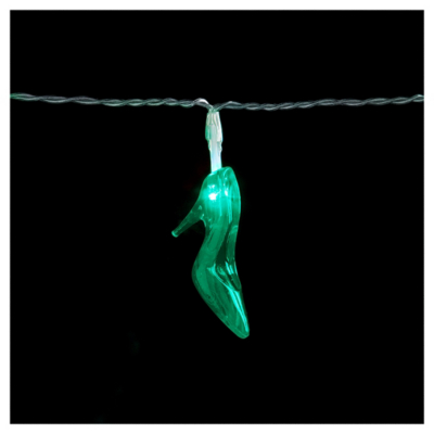 ASDA 10 Shoe Christmas Lights, Green