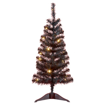 ASDA Prelit Black Christmas Tree - 3ft, Black