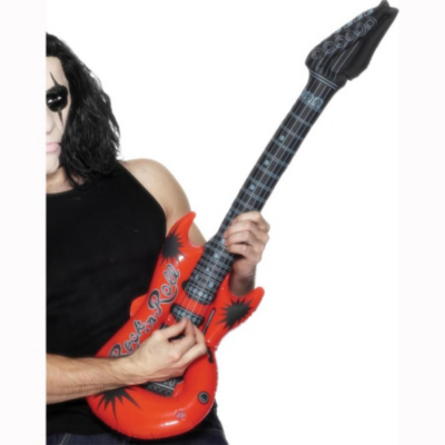 Fancy Dress Inflatable Guitar - 39 inches long, Black