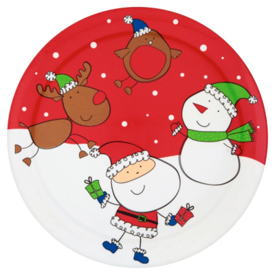ASDA Kids Festive Melamine Plate - Small, Red