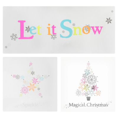 ASDA Brights Text Christmas Card Multipack - 30 pack, Silver