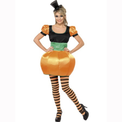 Pumpkin Lady Halloween Fancy Dress Costume 