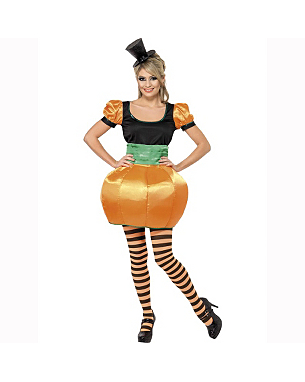 Pumpkin Lady Halloween Fancy Dress Costume 