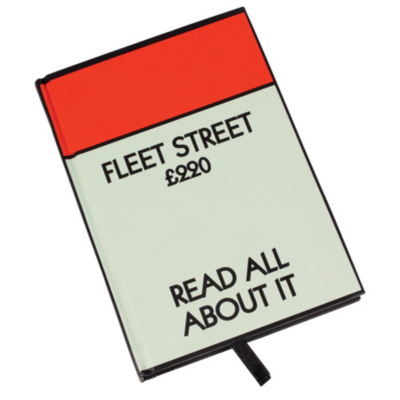 A6 Monopoly Read All About It Hardback Notebook, Multi