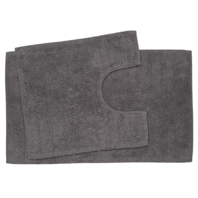 George Home Bath & Pedestal Mat Set - Steel | Towels & Bath Mats | ASDA ...