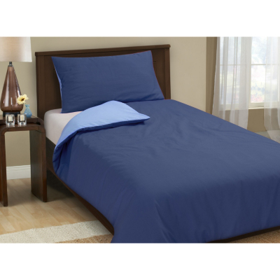 ASDA Plain Dye Blue Duvet Cover, Blue YUNRVDUVBL-S