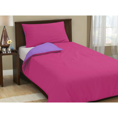 ASDA Fuchsia And Purple Reversible Duvet Cover