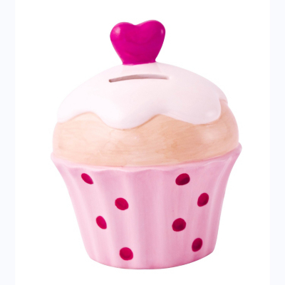 Cupcake Money Bank, Pink D07677/F