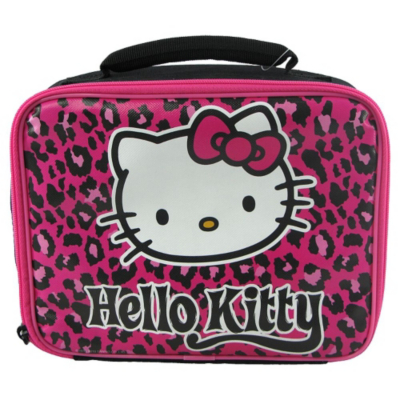 Hello Kitty Leopard Rectangle Lunchbag, Purple