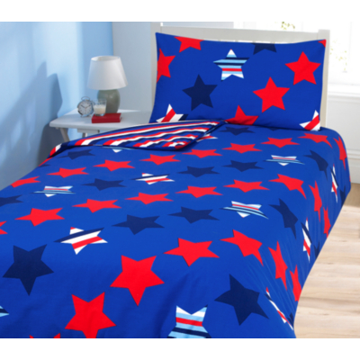 Duvet Cover and Pillowcase - Blue, Blue
