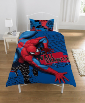 Marvel Spidersense Spiderman Spiderman Wall Crawler Single Duvet Cover Set,