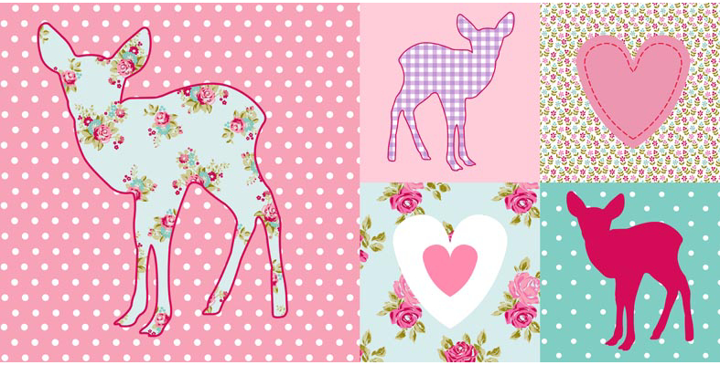 ASDA Whimsical Canvas Wall Art - 2 Pack, Pink and