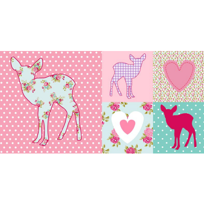 Whimsical Canvas Wall Art - 2 Pack, Pink and
