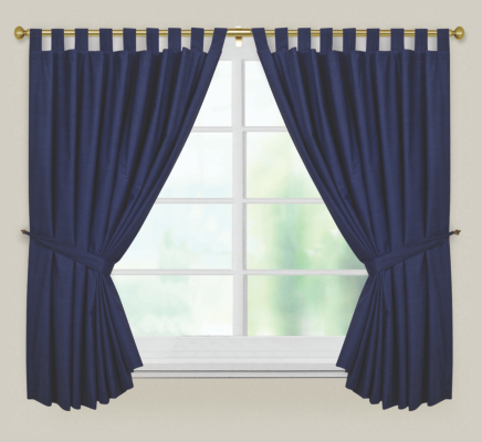 ASDA Blue Curtains - 54 x 66ins, Blue MSQCRTPRPB