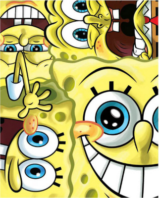 Spongebob Heads Panel Fleece Blanket, Multi