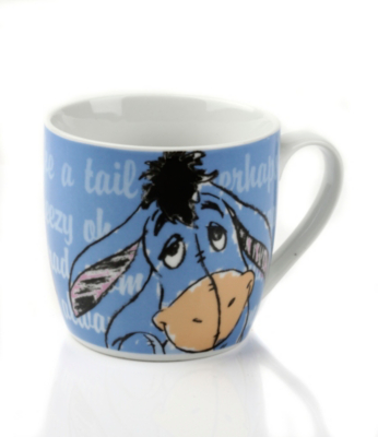 DISNEY Winnie the Pooh 12oz Squat Mug - Eeyore, Blue