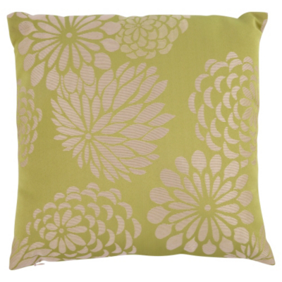 ASDA Floral Jacquard Cushion - Green, Green