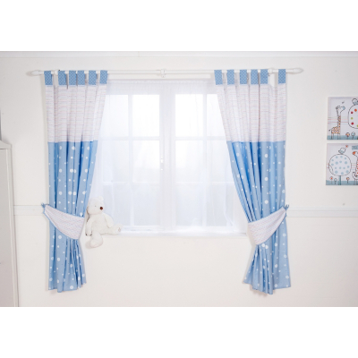 Tab Top Curtains Hello Ernest Blue,