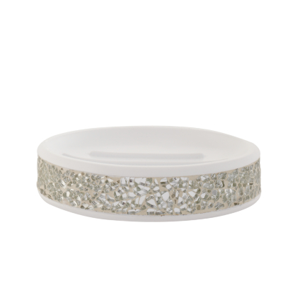 ASDA Bathroom Soap Dish - Silver Sparkle, Silver