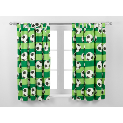 ASDA Football Curtains, Black and White MSQCRTFTBL