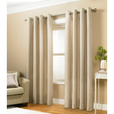 ASDA Plain Eyelet Curtains - Fully Lined, Cream