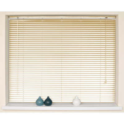 Cream PVC Venetian Blinds 25mm - 90x150cm, Cream