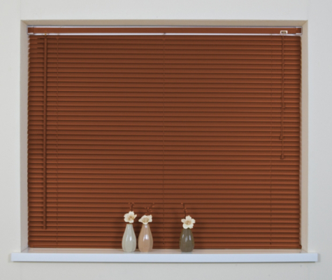 Homestyle Dark Oak PVC Wood Grain Venetian Blind 25mm -