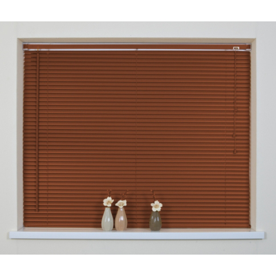 Dark Oak PVC Wood Grain Venetian Blind 25mm -