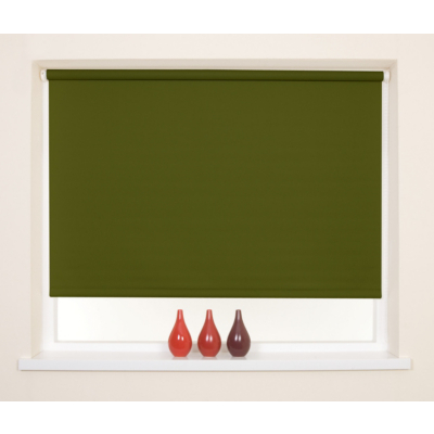 Moss Green Blackout Thermal Roller Blind -