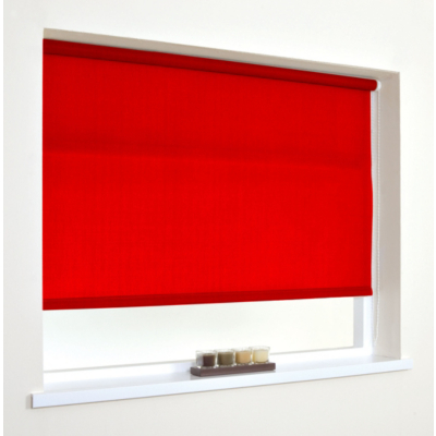 Red Straight Edge Roller Blind - 60x160, Red
