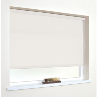 White Straight Edge Roller Blind - 60x160, White