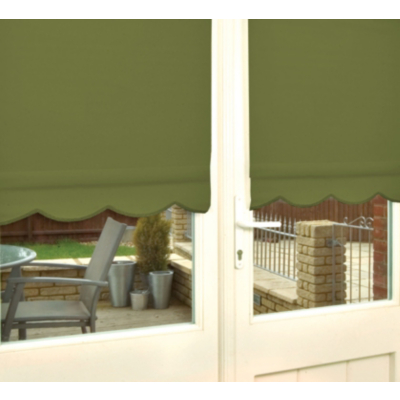 Homestyle Moss Green Scallop Edge Roller Blind - 60x160,