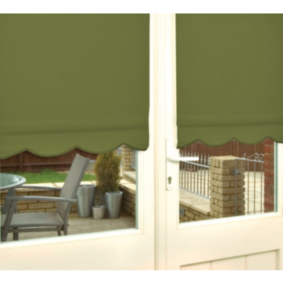 Moss Green Scallop Edge Roller Blind - 60x160,