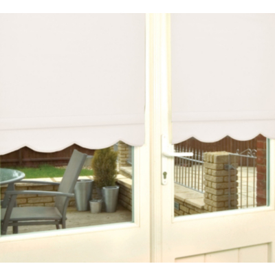 Natural Scallop Edge Roller Blind - 60x160,