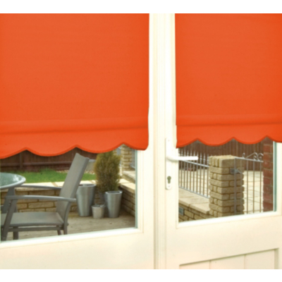 Terracotta Scallop Edge Roller Blind - 60x160,