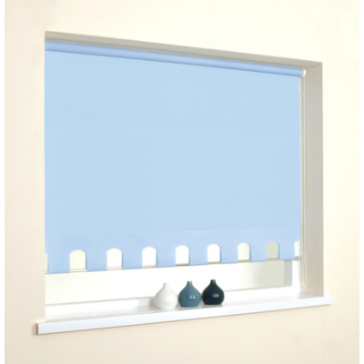 Duck Egg Castle Edge Roller Blind - 60x160, Blue