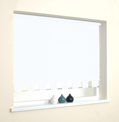 Homestyle White Castle Edge Roller Blind - 150x160, White