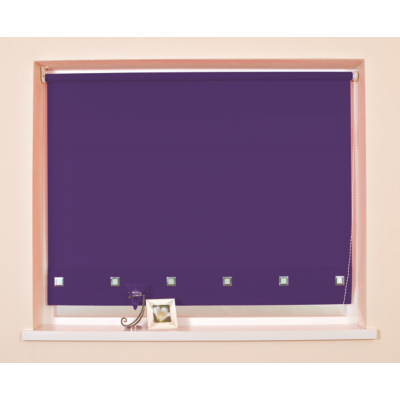 Homestyle Aubergine Square Eyelet Roller Blind - 120x160,