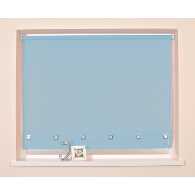 Duck Egg Square Eyelet Roller Blind - 60x160,