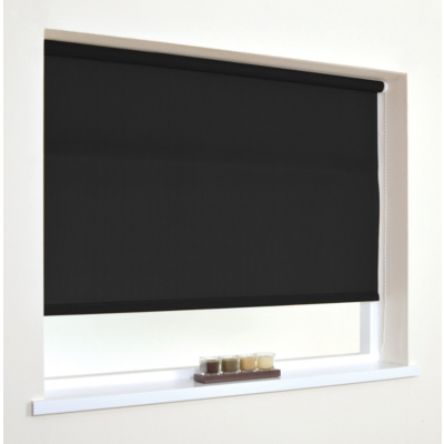 Homestyle Black Straight Edge Roller Blind - 150x160cm,