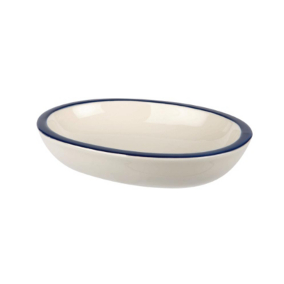 Blue Stripe Soap Dish, Navy 133250