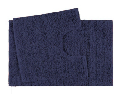George Home 100% Cotton Pedestal and Bath Mat Set - Navy | Towels & Bath Mats | ASDA direct