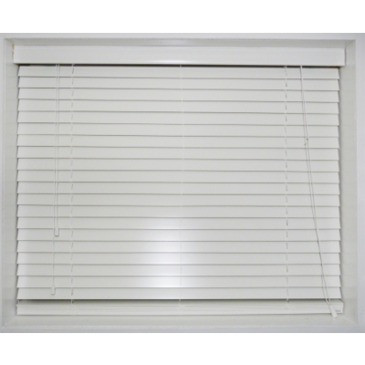 Homestyle White Wood Venetian Blinds 35mm Dia - 60x150cm,